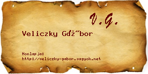 Veliczky Gábor névjegykártya