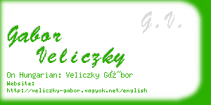 gabor veliczky business card